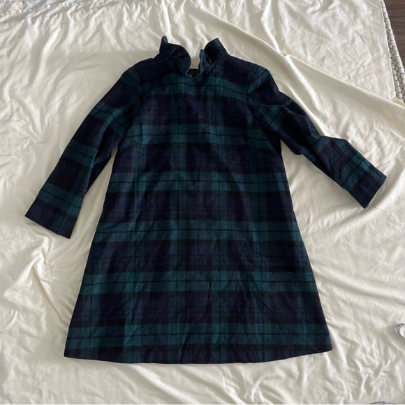 Tuckernuck Dresses & Skirts - NWT Tuckernuck Green Blackwatch Plaid Daphne Wool Dress Wmns L Bow Detail